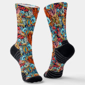 Tropical Fish Colorful Summer Vibes ソックス (傾斜あり)