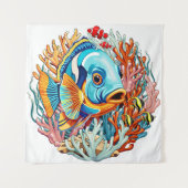 Tropical Fish Colorful Summer Vibes タペストリー (正面)