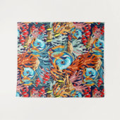 Tropical Fish Colorful Summer Vibes タペストリー (正面(横))