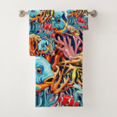 Tropical Fish Colorful Summer Vibes バスタオルセット (インサイチュ)