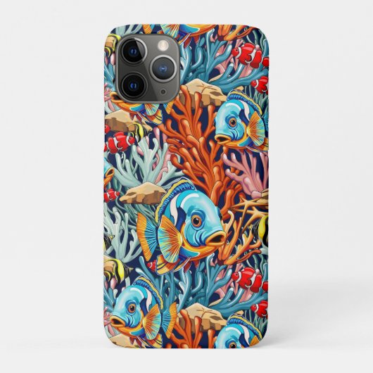 Tropical Fish Colorful Summer Vibes Case-Mate iPhoneケース (裏)