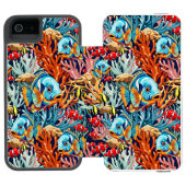 Tropical Fish Colorful Summer Vibes Incipio iPhoneウォレットケース (フォリオ Open)