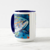 Tropical Fish Painting - Beach Home Decor マグカップ (正面左)