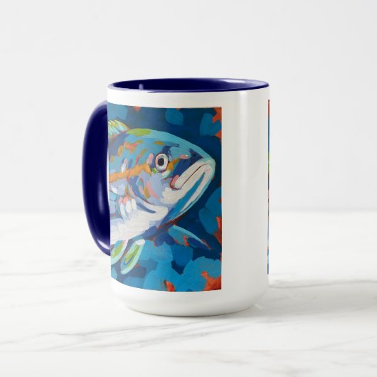 Tropical Fish Painting - Beach Home Decor マグカップ (正面左)