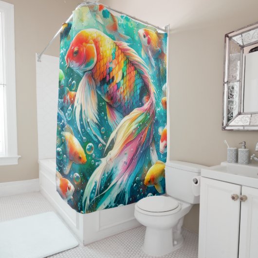 Tropical Fish Shower Curtain シャワーカーテン (インサイチュ)