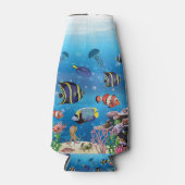 Tropical Fish swimming Seabed ボトルクーラー (正面)