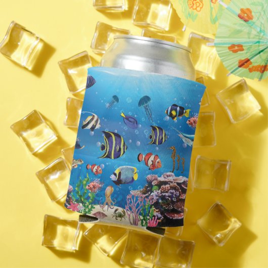 Tropical Fish swimming Seabed 缶クーラー (インサイチュ 夏)