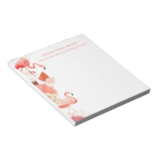 Tropical Flamingo ノートパッド (アングル)