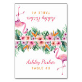 Tropical Flamingo Baby Shower Guest Table Card テーブルナンバー (正面)
