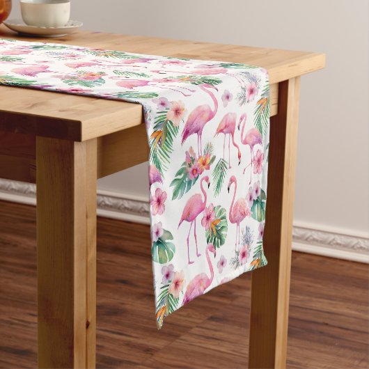 Tropical Flamingo Baby Shower Table Runner ミディアムテーブルランナー (インサイチュ)