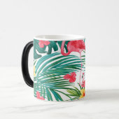 Tropical Flamingo Mug & Pillow - Summer Monstera H モーフィングマグカップ (正面左)