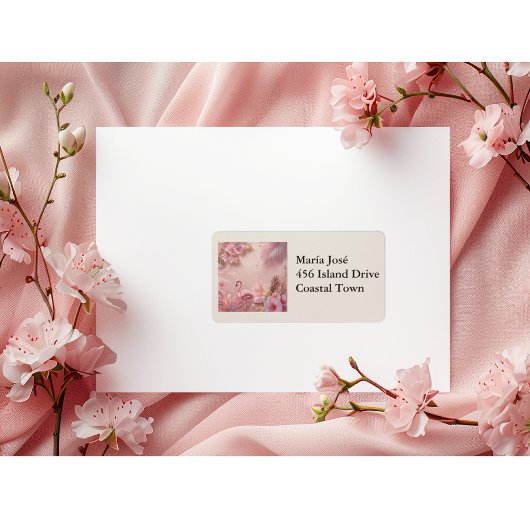 Tropical Flamingo Quinceañera, custom ラベル