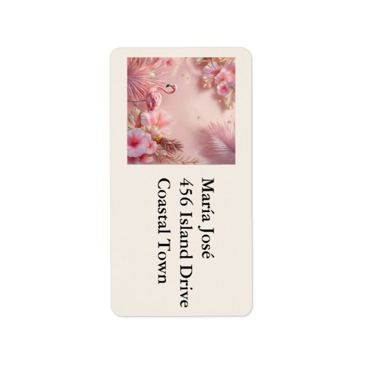 Tropical Flamingo Quinceañera, custom ラベル (正面)