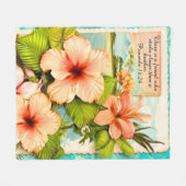 Tropical Fleece Blanket Proverbs 18:24 フリースブランケット (正面(横))