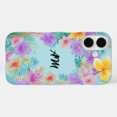 Tropical Floral Border Summer Aesthetic  Case-Mate iPhoneケース (裏面 (横))