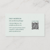 Tropical Floral Botanical Logo QR Code 名刺 (裏面)