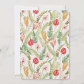 Tropical Floral & Botanical Plants Bat Mitzvah 招待状 (裏面)