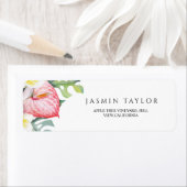 Tropical Floral Botanical Summer Wedding  ラベル (インサイチュ)