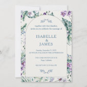 Tropical Floral Botanical Wedding Personalized 招待状 (正面)