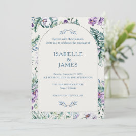 Tropical Floral Botanical Wedding Personalized 招待状