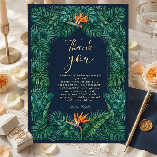 Tropical Floral Design | Hibiscus & Greenery  招待状