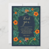 Tropical Floral Design | Hibiscus & Greenery  招待状 (正面)