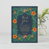Tropical Floral Design | Hibiscus & Greenery  招待状 (スタンド正面)