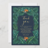 Tropical Floral Design | Hibiscus & Greenery  招待状 (正面)