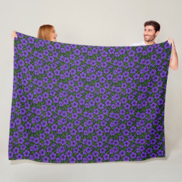Tropical Floral Elegance Fleece Blanket フリースブランケット