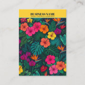 Tropical Floral Jewelry |Elegant Yellow Background 名刺 (正面)