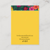 Tropical Floral Jewelry |Elegant Yellow Background 名刺 (裏面)