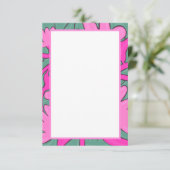 Tropical Floral Motif Flat Thank You Card サンキューカード (スタンド正面)