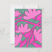 Tropical Floral Motif Flat Thank You Card サンキューカード (裏面)