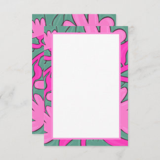 Tropical Floral Motif Flat Thank You Card サンキューカード