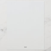 Tropical Floral on Blue Stationery Paper レターヘッド (裏面)