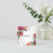 Tropical Floral Paradise Botanical Gold Details スクエア名刺 (スタンド正面)