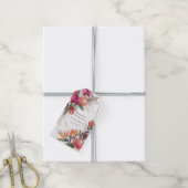 Tropical Floral Paradise Botanical Gold Wedding  ギフトタグ (より糸付き)