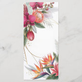 Tropical Floral Paradise Botanical Gold Wedding メニュー (裏面)