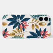 Tropical Floral Retro Leaves Phone Case Case-Mate iPhoneケース (裏面 (横))
