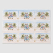 Tropical Floral Sea Turtles in a Jar Decoupage  薄葉紙 (正面)