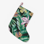 Tropical floral seamless pattern with exotic flowe スモールクリスマスストッキング (正面 (吊り時))