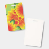 Tropical Floral Style バッジ (正面＆裏面)