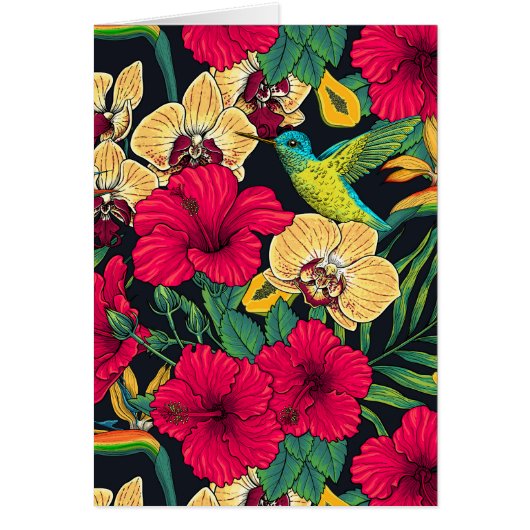 Tropical Florals and Hummingbird - Summer Botanica (正面)