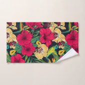 Tropical Florals and Hummingbird - Summer Botanica バスタオルセット (ハンドタオル)