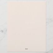 Tropical Flower Border Stationery Paper レターヘッド (裏面)