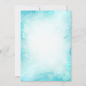 Tropical Flowers Pool Birthday Party 招待状 (裏面)