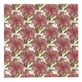 Tropical flowers seamless pattern | red flowers フォトキューブ (正面)
