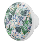 Tropical Foliage Floral Pattern セラミックノブ (右)
