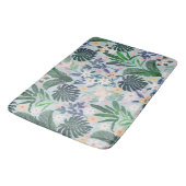 Tropical Foliage Floral Pattern バスマット (アングル)