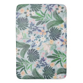 Tropical Foliage Floral Pattern バスマット (正面縦)